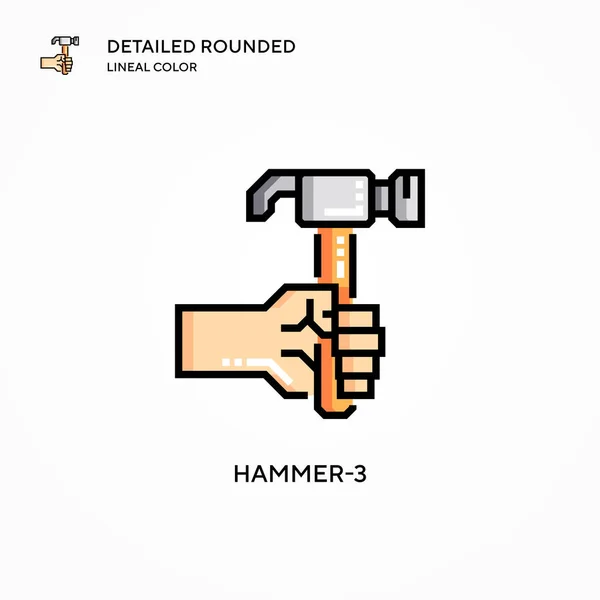 Hammer Vektorsymbol Moderne Konzepte Zur Vektorillustration Einfach Bearbeiten Und Anzupassen — Stockvektor