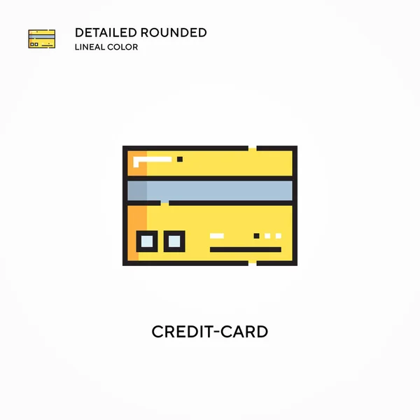 Εικονίδιο Φορέα Πιστωτικών Καρτών Σύγχρονες Έννοιες Διανυσματικής Απεικόνισης Εύκολο Επεξεργαστείτε — Διανυσματικό Αρχείο