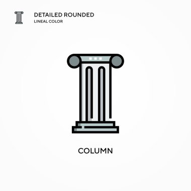Sütun vektör simgesi. Modern vektör illüstrasyon kavramları. Düzenlemesi ve kişiselleştirmesi kolay.