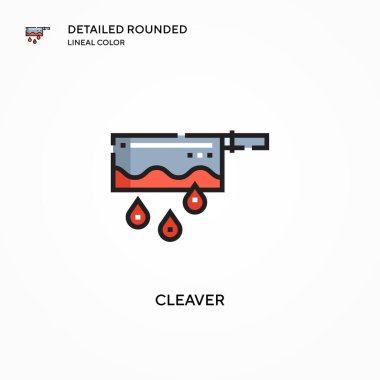 Cleaver vektör simgesi. Modern vektör illüstrasyon kavramları. Düzenlemesi ve kişiselleştirmesi kolay.