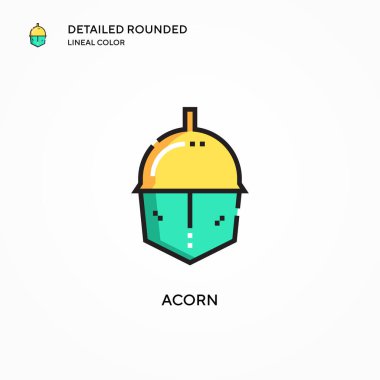 Meşe palamudu ikonu. Modern vektör illüstrasyon kavramları. Düzenlemesi ve kişiselleştirmesi kolay.