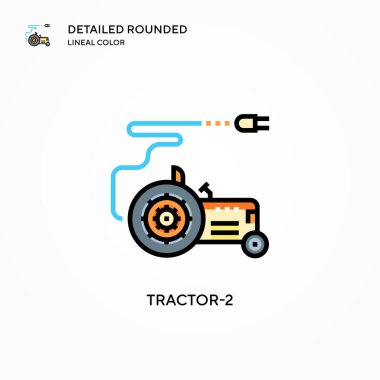 Çekici-2 vektör simgesi. Modern vektör illüstrasyon kavramları. Düzenlemesi ve kişiselleştirmesi kolay.