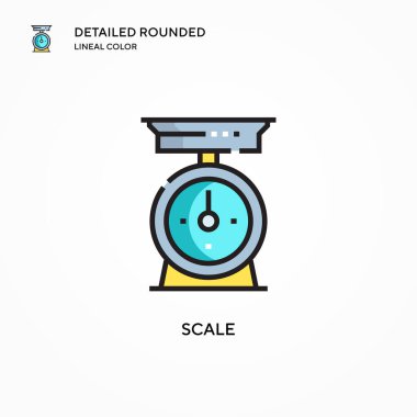 Vektör simgesini ölçekle. Modern vektör illüstrasyon kavramları. Düzenlemesi ve kişiselleştirmesi kolay.
