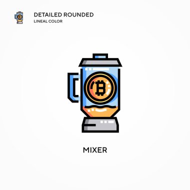 Karıştırıcı vektör simgesi. Modern vektör illüstrasyon kavramları. Düzenlemesi ve kişiselleştirmesi kolay.