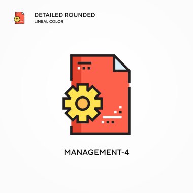 Yönetim-4 vektör simgesi. Modern vektör illüstrasyon kavramları. Düzenlemesi ve kişiselleştirmesi kolay.
