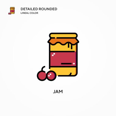 Jam vektör simgesi. Modern vektör illüstrasyon kavramları. Düzenlemesi ve kişiselleştirmesi kolay.