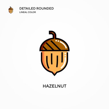 Fındık vektör simgesi. Modern vektör illüstrasyon kavramları. Düzenlemesi ve kişiselleştirmesi kolay.