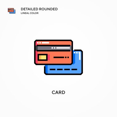 Kart vektör simgesi. Modern vektör illüstrasyon kavramları. Düzenlemesi ve kişiselleştirmesi kolay.