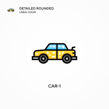 Araç-1 vektör simgesi. Modern vektör illüstrasyon kavramları. Düzenlemesi ve kişiselleştirmesi kolay.