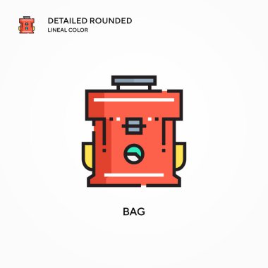 Torba vektör simgesi. Modern vektör illüstrasyon kavramları. Düzenlemesi ve kişiselleştirmesi kolay.