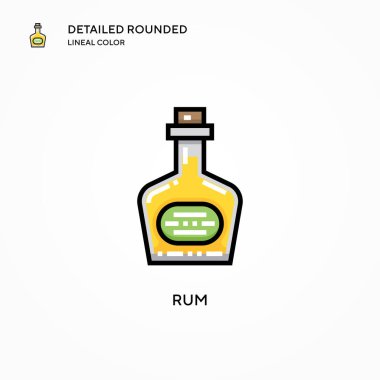 Rom vektör simgesi. Modern vektör illüstrasyon kavramları. Düzenlemesi ve kişiselleştirmesi kolay.