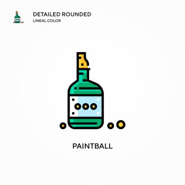 Paintball vektör simgesi. Modern vektör illüstrasyon kavramları. Düzenlemesi ve kişiselleştirmesi kolay.