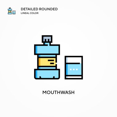 Gargara vektör simgesi. Modern vektör illüstrasyon kavramları. Düzenlemesi ve kişiselleştirmesi kolay.