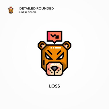 Kayıp vektör simgesi. Modern vektör illüstrasyon kavramları. Düzenlemesi ve kişiselleştirmesi kolay.