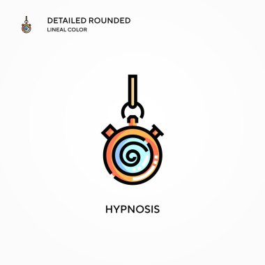 Hipnoz vektör ikonu. Modern vektör illüstrasyon kavramları. Düzenlemesi ve kişiselleştirmesi kolay.