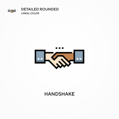 El sıkışma vektör simgesi. Modern vektör illüstrasyon kavramları. Düzenlemesi ve kişiselleştirmesi kolay.