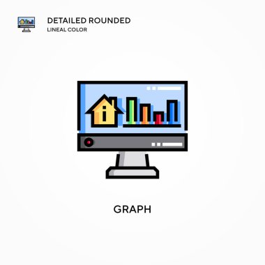 Grafik vektör simgesi. Modern vektör illüstrasyon kavramları. Düzenlemesi ve kişiselleştirmesi kolay.