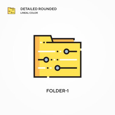 Dizin-1 vektör simgesi. Modern vektör illüstrasyon kavramları. Düzenlemesi ve kişiselleştirmesi kolay.