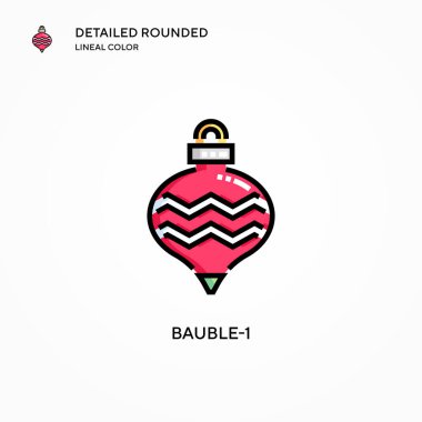 Bauble-1 vektör simgesi. Modern vektör illüstrasyon kavramları. Düzenlemesi ve kişiselleştirmesi kolay.