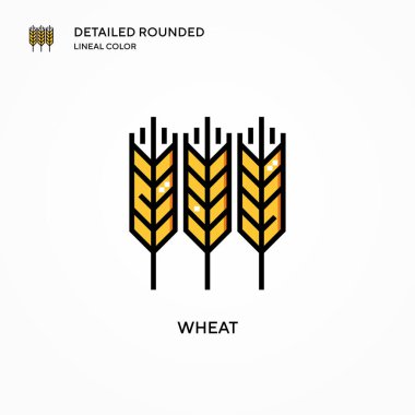 Buğday vektör simgesi. Modern vektör illüstrasyon kavramları. Düzenlemesi ve kişiselleştirmesi kolay.
