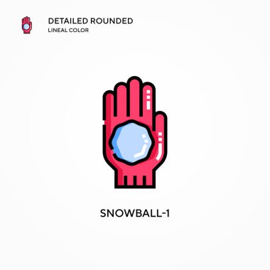 Kartopu 1 vektör simgesi. Modern vektör illüstrasyon kavramları. Düzenlemesi ve kişiselleştirmesi kolay.