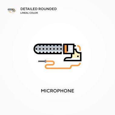 Mikrofon vektör simgesi. Modern vektör illüstrasyon kavramları. Düzenlemesi ve kişiselleştirmesi kolay.