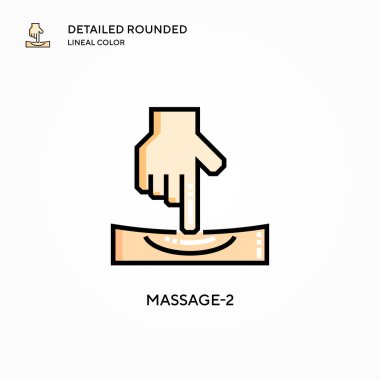 Masaj-2 vektör simgesi. Modern vektör illüstrasyon kavramları. Düzenlemesi ve kişiselleştirmesi kolay.