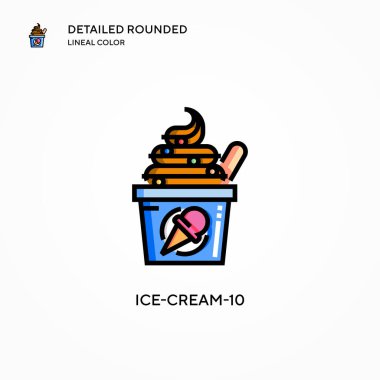 Dondurma-10 vektör ikonu. Modern vektör illüstrasyon kavramları. Düzenlemesi ve kişiselleştirmesi kolay.