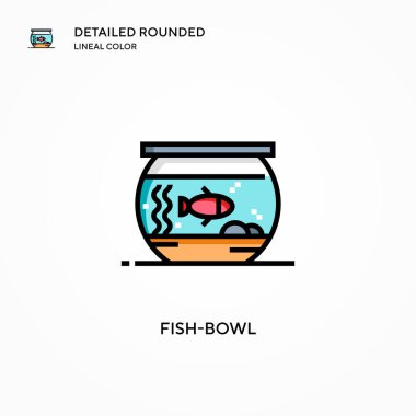 Akvaryum vektör simgesi. Modern vektör illüstrasyon kavramları. Düzenlemesi ve kişiselleştirmesi kolay.