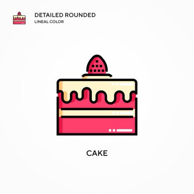 Kek vektör simgesi. Modern vektör illüstrasyon kavramları. Düzenlemesi ve kişiselleştirmesi kolay.
