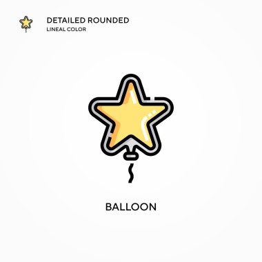 Balon vektör simgesi. Modern vektör illüstrasyon kavramları. Düzenlemesi ve kişiselleştirmesi kolay.