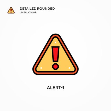 Uyarı-1 vektör simgesi. Modern vektör illüstrasyon kavramları. Düzenlemesi ve kişiselleştirmesi kolay.