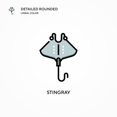 Stingray vektör simgesi. Modern vektör illüstrasyon kavramları. Düzenlemesi ve kişiselleştirmesi kolay.