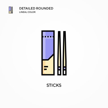 Vektör simgesine yapışır. Modern vektör illüstrasyon kavramları. Düzenlemesi ve kişiselleştirmesi kolay.