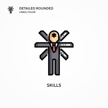 Yetenek vektör simgesi. Modern vektör illüstrasyon kavramları. Düzenlemesi ve kişiselleştirmesi kolay.