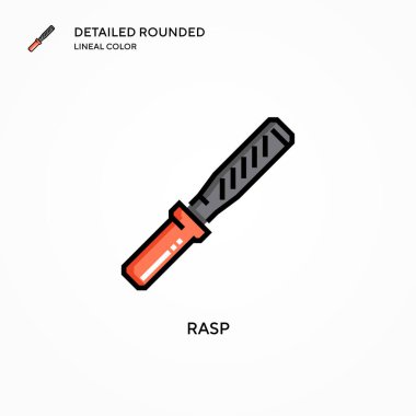 Rasp vektör simgesi. Modern vektör illüstrasyon kavramları. Düzenlemesi ve kişiselleştirmesi kolay.