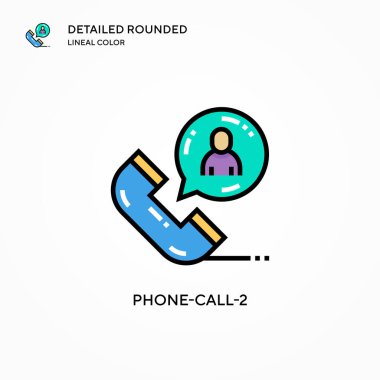 Telefon-2 vektör ikonu. Modern vektör illüstrasyon kavramları. Düzenlemesi ve kişiselleştirmesi kolay.