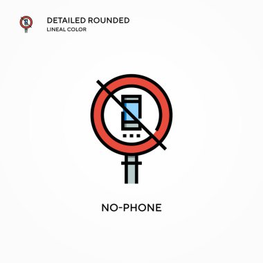 Telefon olmayan vektör simgesi. Modern vektör illüstrasyon kavramları. Düzenlemesi ve kişiselleştirmesi kolay.