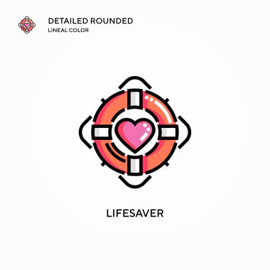 Lifesaver vektör simgesi. Modern vektör illüstrasyon kavramları. Düzenlemesi ve kişiselleştirmesi kolay.