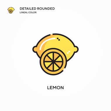 Limon vektör simgesi. Modern vektör illüstrasyon kavramları. Düzenlemesi ve kişiselleştirmesi kolay.