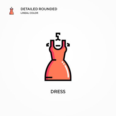 Vektör simgesini giyin. Modern vektör illüstrasyon kavramları. Düzenlemesi ve kişiselleştirmesi kolay.