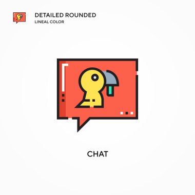 Sohbet vektörü simgesi. Modern vektör illüstrasyon kavramları. Düzenlemesi ve kişiselleştirmesi kolay.