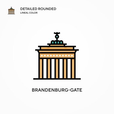 Brandenburg geçit vektör simgesi. Modern vektör illüstrasyon kavramları. Düzenlemesi ve kişiselleştirmesi kolay.