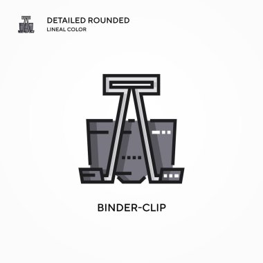 Bağlayıcı klipsli vektör simgesi. Modern vektör illüstrasyon kavramları. Düzenlemesi ve kişiselleştirmesi kolay.
