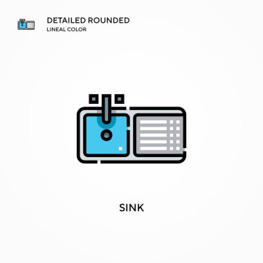 Batırma vektör simgesi. Modern vektör illüstrasyon kavramları. Düzenlemesi ve kişiselleştirmesi kolay.