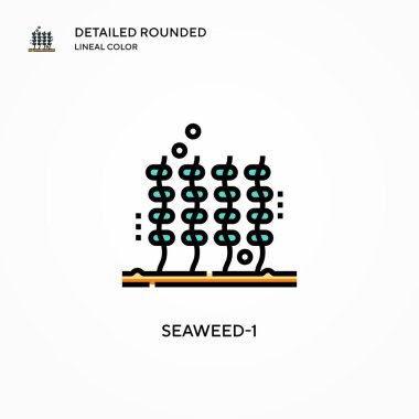 Deniz yosunu-1 vektör simgesi. Modern vektör illüstrasyon kavramları. Düzenlemesi ve kişiselleştirmesi kolay.