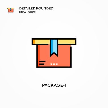 Paket-1 vektör simgesi. Modern vektör illüstrasyon kavramları. Düzenlemesi ve kişiselleştirmesi kolay.
