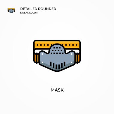 Maske vektör simgesi. Modern vektör illüstrasyon kavramları. Düzenlemesi ve kişiselleştirmesi kolay.