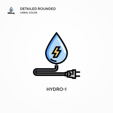 Hidro1 vektör simgesi. Modern vektör illüstrasyon kavramları. Düzenlemesi ve kişiselleştirmesi kolay.