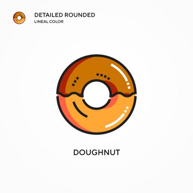 Çörek vektör ikonu. Modern vektör illüstrasyon kavramları. Düzenlemesi ve kişiselleştirmesi kolay.